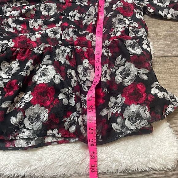 Torrid Floral Tunic Blouse Peplum Chiffon Camisole Sz 2 XXL Plus Size Top - Picture 13 of 14